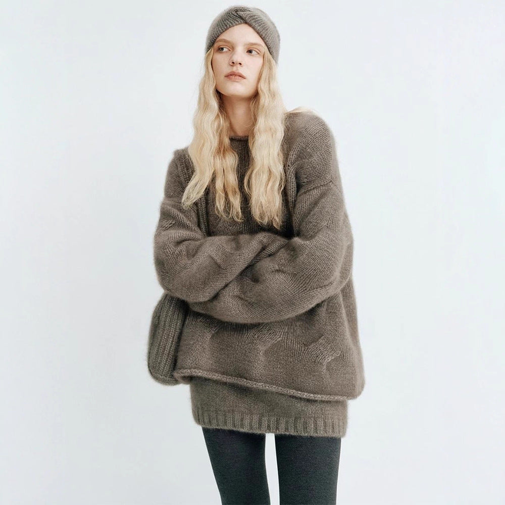 Kvinnors Mysig Oversized Tröja gjord av Mohair Mirla-Eva Jonsson
