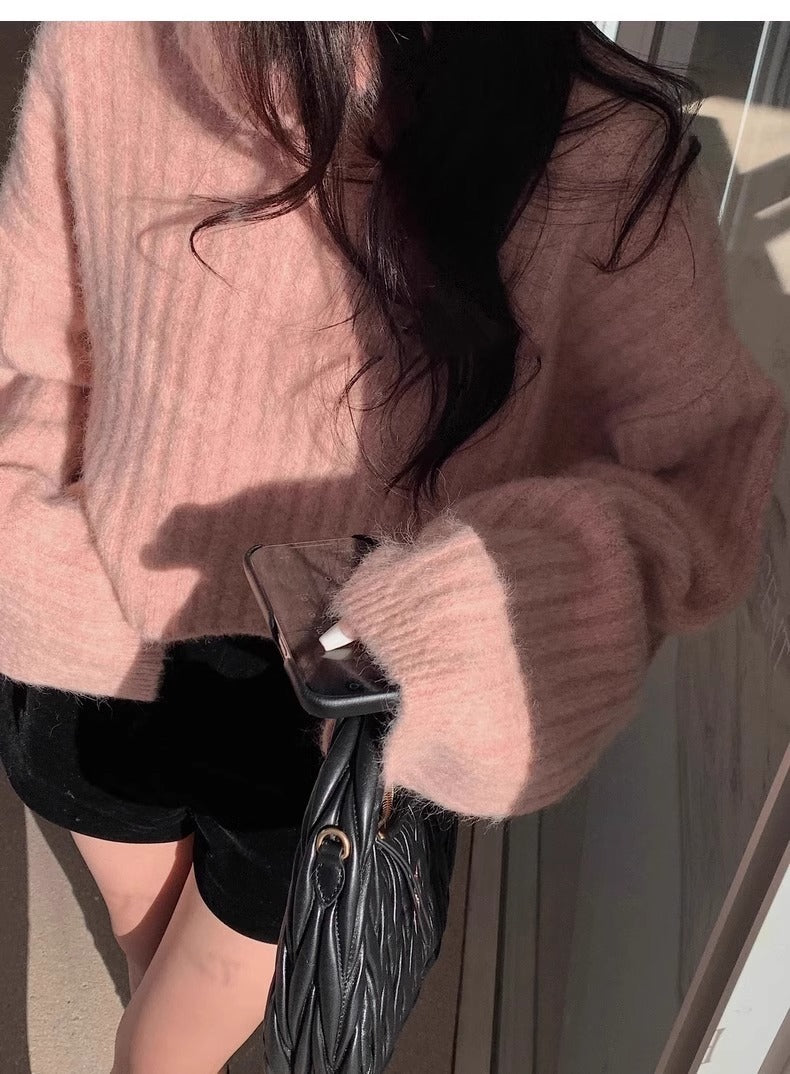 Kvinnors Mysig Polokrage Tröja med Texturerat Stickmönster Mirla-Eva Jonsson