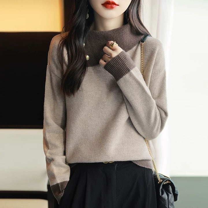 Kvinnors Mysig Turtleneck Tröja Mirla-Eva Jonsson