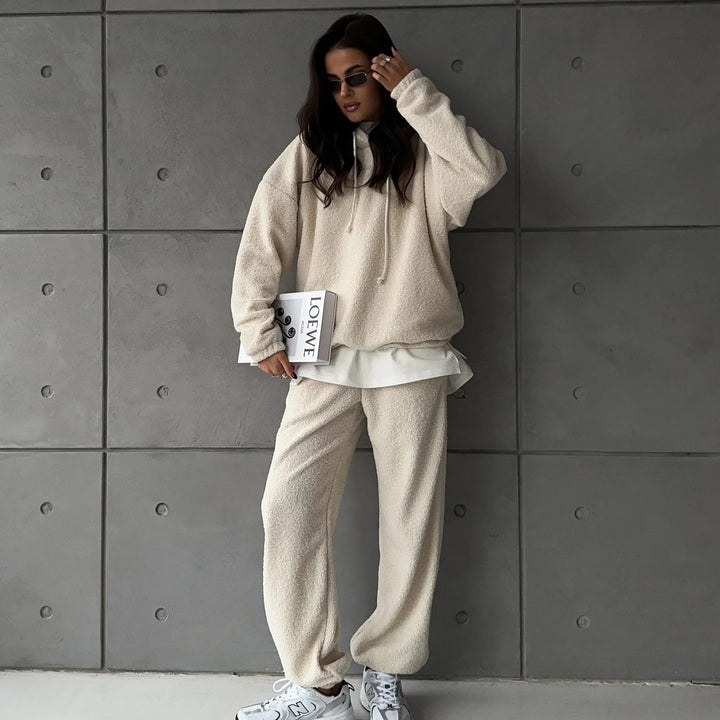 Kvinnors Mysiga Fritidsset gjort av Mjuk Fleece Mirla-Eva Jonsson