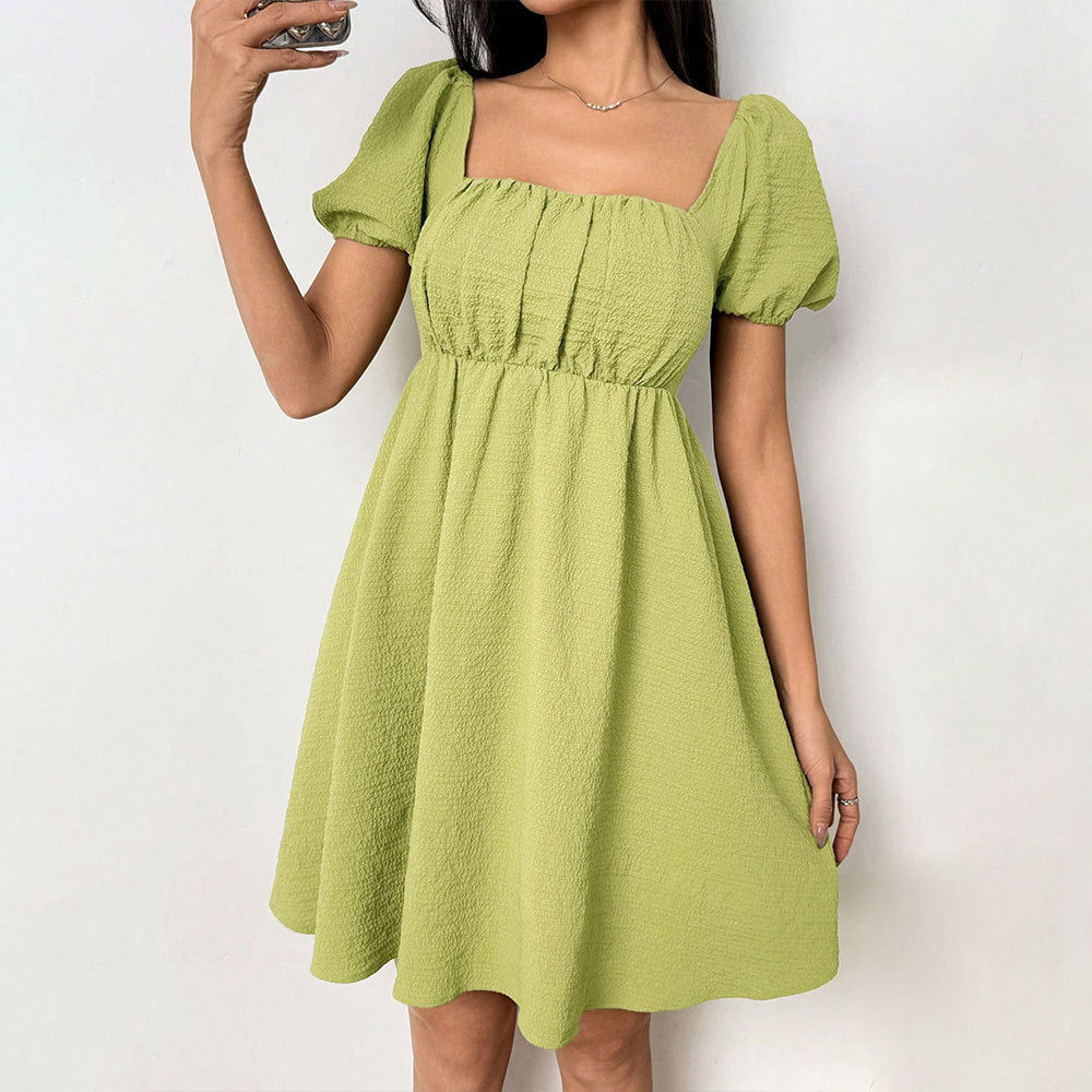 Kvinnors Off-Shoulder Sommarklänning med Puffärmar och Sidslits Mirla-Eva Jonsson