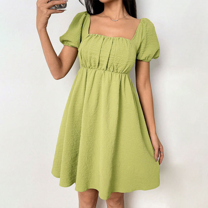 Kvinnors Off-Shoulder Sommarklänning med Puffärmar och Sidslits Mirla-Eva Jonsson