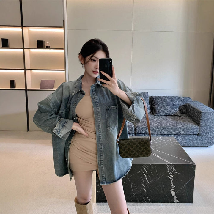 Kvinnors Oversize Denim Skjorta Mirla-Eva Jonsson