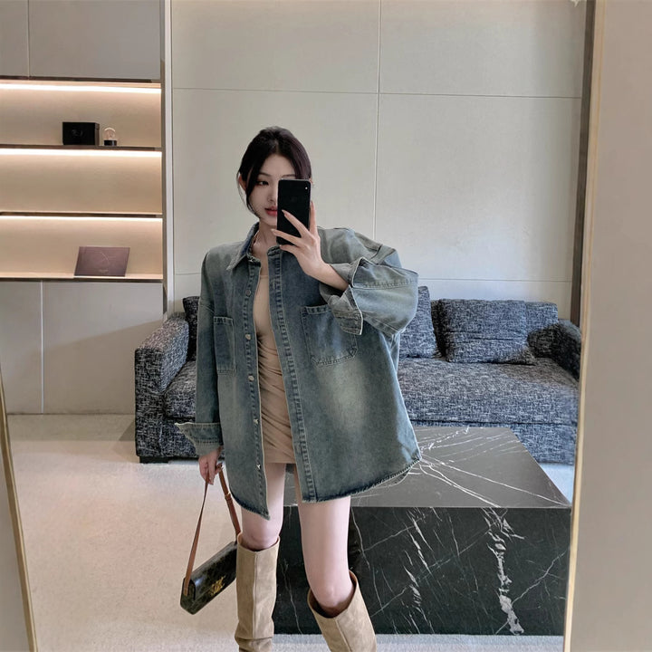 Kvinnors Oversize Denim Skjorta Mirla-Eva Jonsson