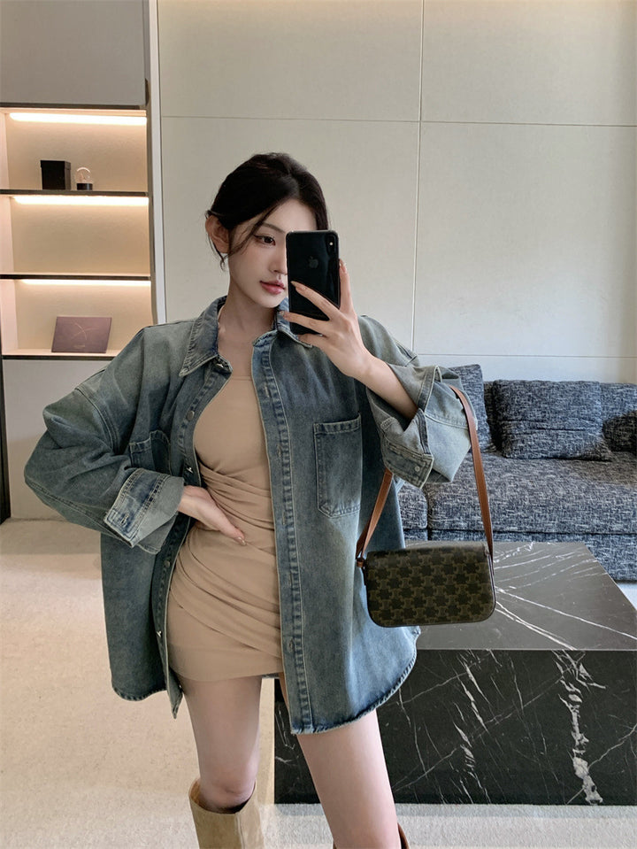 Kvinnors Oversize Denim Skjorta Mirla-Eva Jonsson