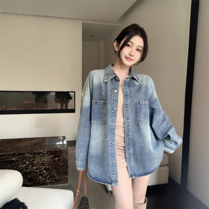 Kvinnors Oversize Denim Skjorta Mirla-Eva Jonsson