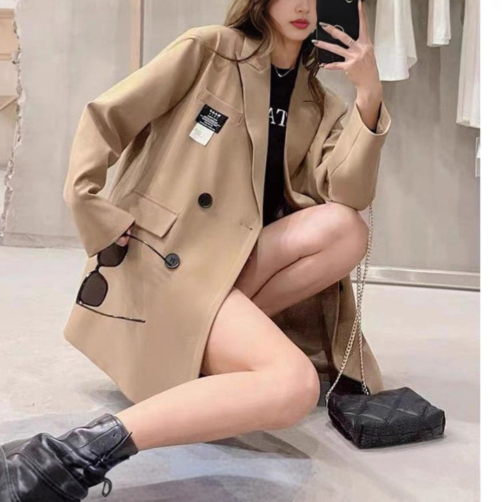 Kvinnors Oversized Blazer med Texturerat Tyg Mirla-Eva Jonsson