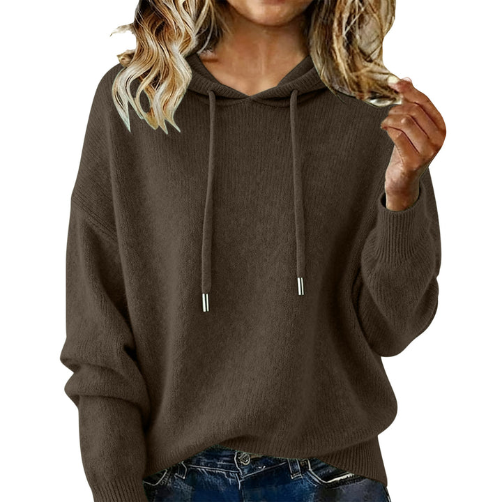 Kvinnors Oversized Hoodie Sweatshirt med Texturerad Design och Dragsko Mirla-Eva Jonsson