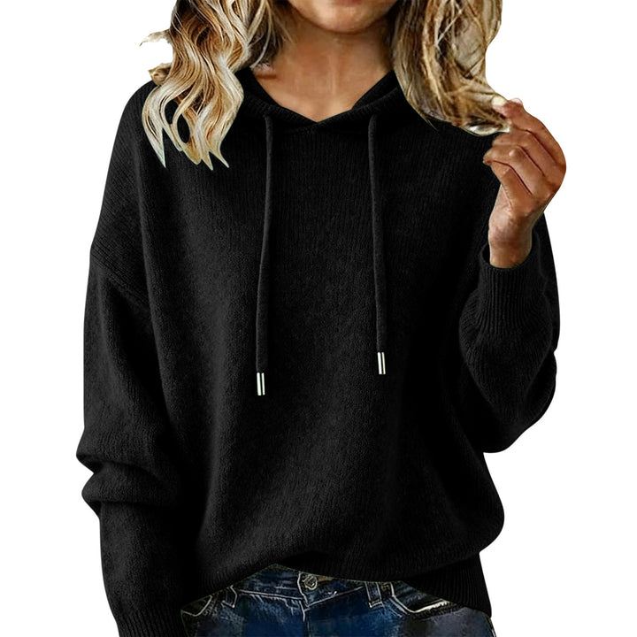 Kvinnors Oversized Hoodie Sweatshirt med Texturerad Design och Dragsko Mirla-Eva Jonsson