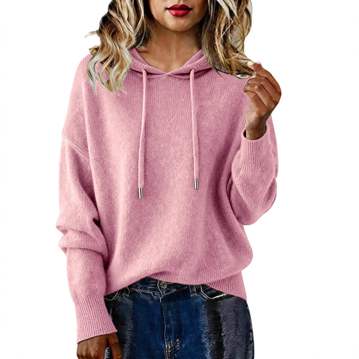 Kvinnors Oversized Hoodie Sweatshirt med Texturerad Design och Dragsko Mirla-Eva Jonsson