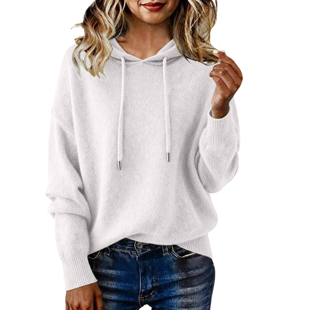 Kvinnors Oversized Hoodie Sweatshirt med Texturerad Design och Dragsko Mirla-Eva Jonsson
