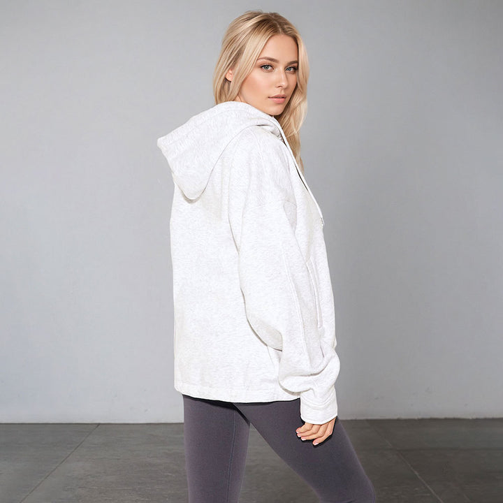 Kvinnors Oversized Hoodie med Dragsko och Sidofickor Mirla-Eva Jonsson