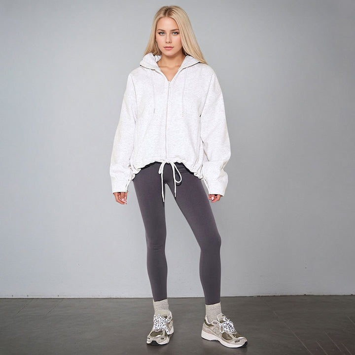 Kvinnors Oversized Hoodie med Dragsko och Sidofickor Mirla-Eva Jonsson