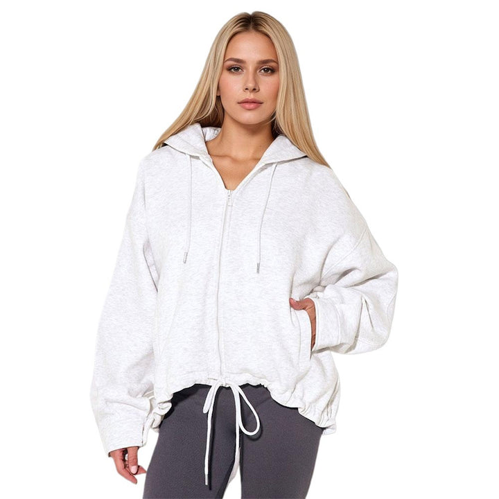 Kvinnors Oversized Hoodie med Dragsko och Sidofickor Mirla-Eva Jonsson