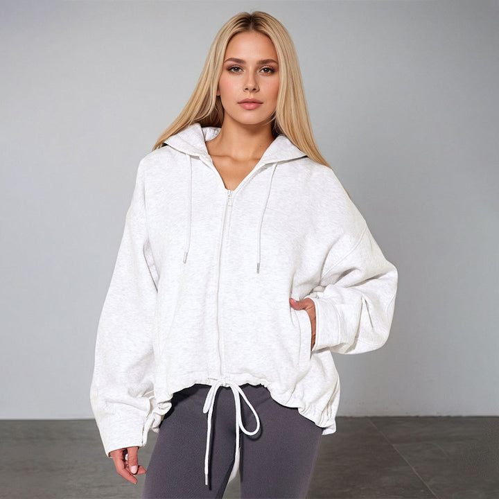 Kvinnors Oversized Hoodie med Dragsko och Sidofickor Mirla-Eva Jonsson