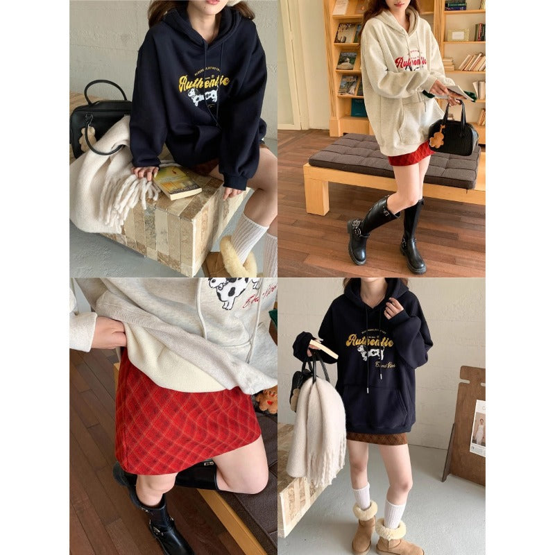 Kvinnors Oversized Hoodie med Kreativ Tryck Mirla-Eva Jonsson