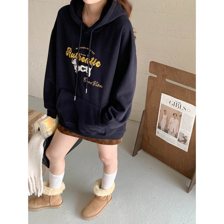 Kvinnors Oversized Hoodie med Kreativ Tryck Mirla-Eva Jonsson