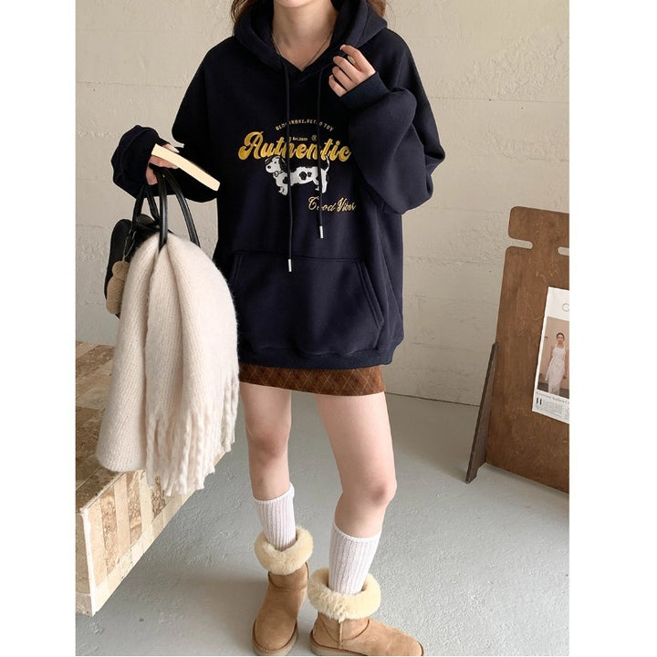 Kvinnors Oversized Hoodie med Kreativ Tryck Mirla-Eva Jonsson