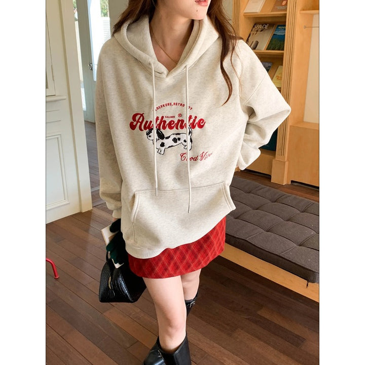 Kvinnors Oversized Hoodie med Kreativ Tryck Mirla-Eva Jonsson