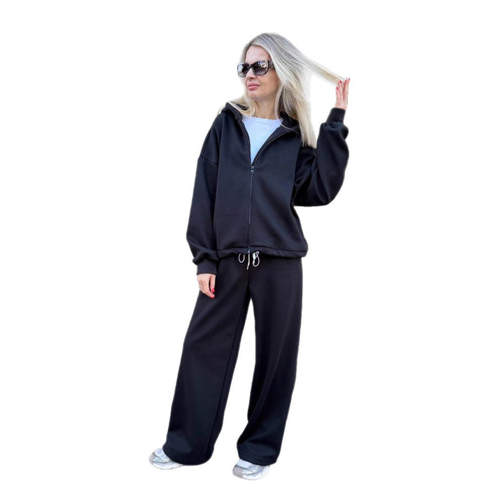 Kvinnors Oversized Hoodie och Vida Byxor Set Mirlaigt-Eva Jonsson