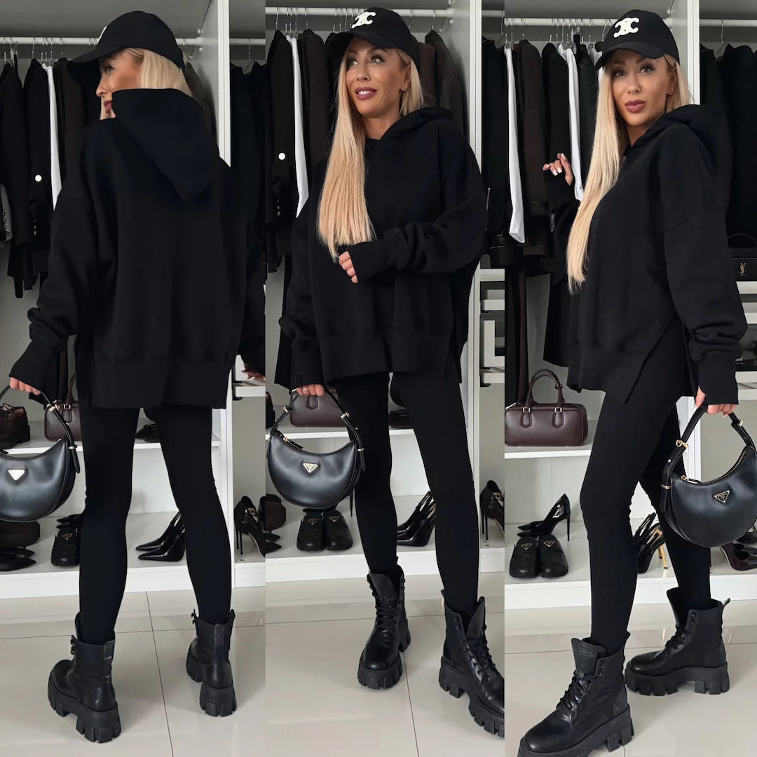 Kvinnors Oversized Hoodtröja i Leopardmönster Mirla-Eva Jonsson