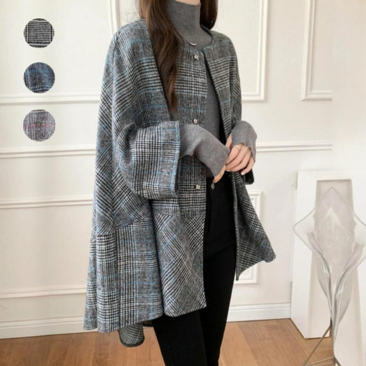 Kvinnors Oversized Kofta i Modern Kollar Mönster Mirla-Eva Jonsson