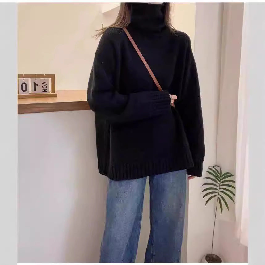 Kvinnors Oversized Polo Tröja gjord av högkvalitativt stickat Mirla-Eva Jonsson