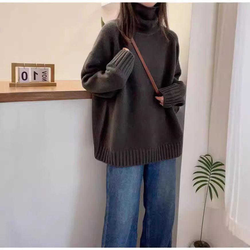 Kvinnors Oversized Polo Tröja gjord av högkvalitativt stickat Mirla-Eva Jonsson