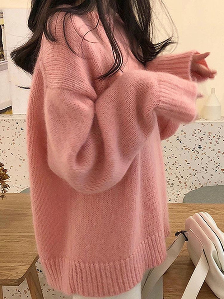 Kvinnors Oversized Stickad Tröja med Ribbade Detaljer Mirla-Eva Jonsson