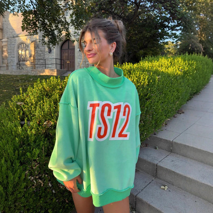 Kvinnors Oversized Sweatshirt med Kreativ Grafisk Tryck Mirla-Eva Jonsson