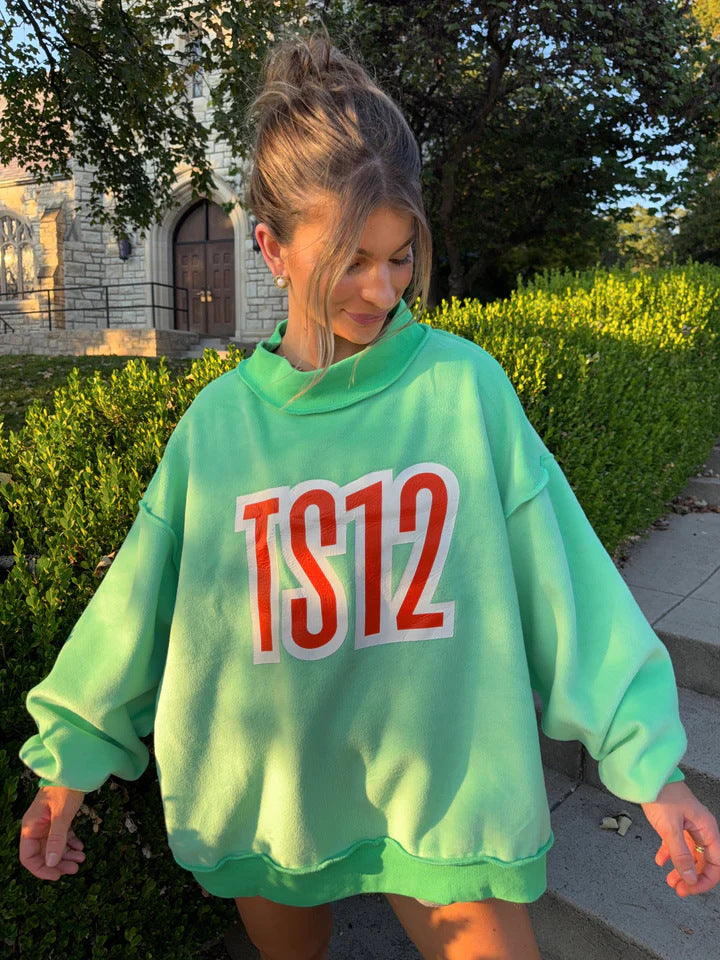 Kvinnors Oversized Sweatshirt med Kreativ Grafisk Tryck Mirla-Eva Jonsson