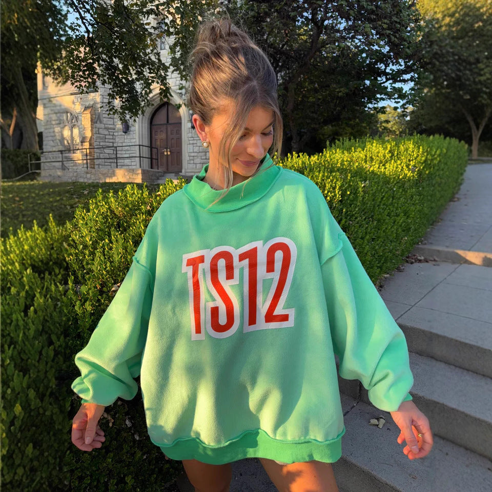 Kvinnors Oversized Sweatshirt med Kreativ Grafisk Tryck Mirla-Eva Jonsson