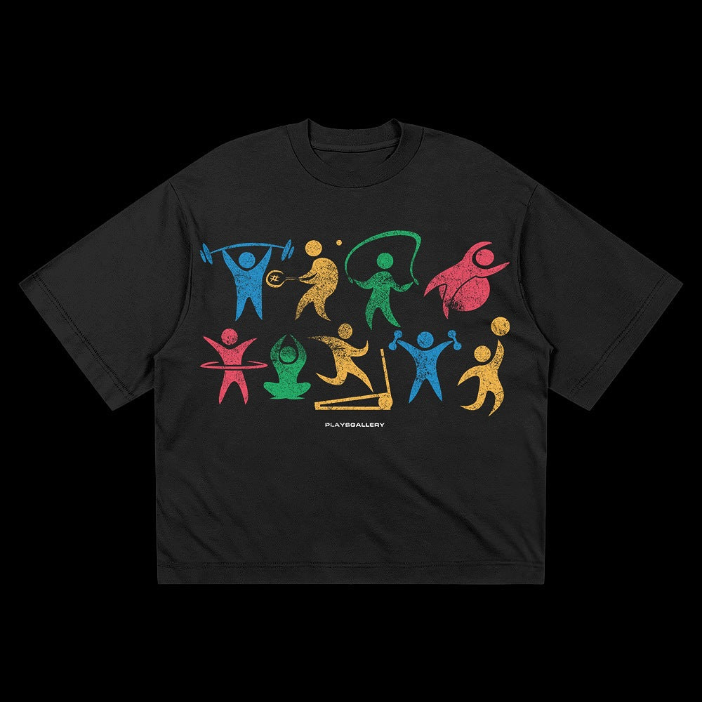 Kvinnors Oversized T-shirt med Dynamisk Sportdesign Mirla-Eva Jonsson