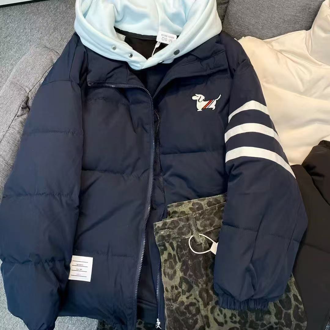 Kvinnors Oversized Vinterjacka med Stickat Mönster Mirla-Eva Jonsson