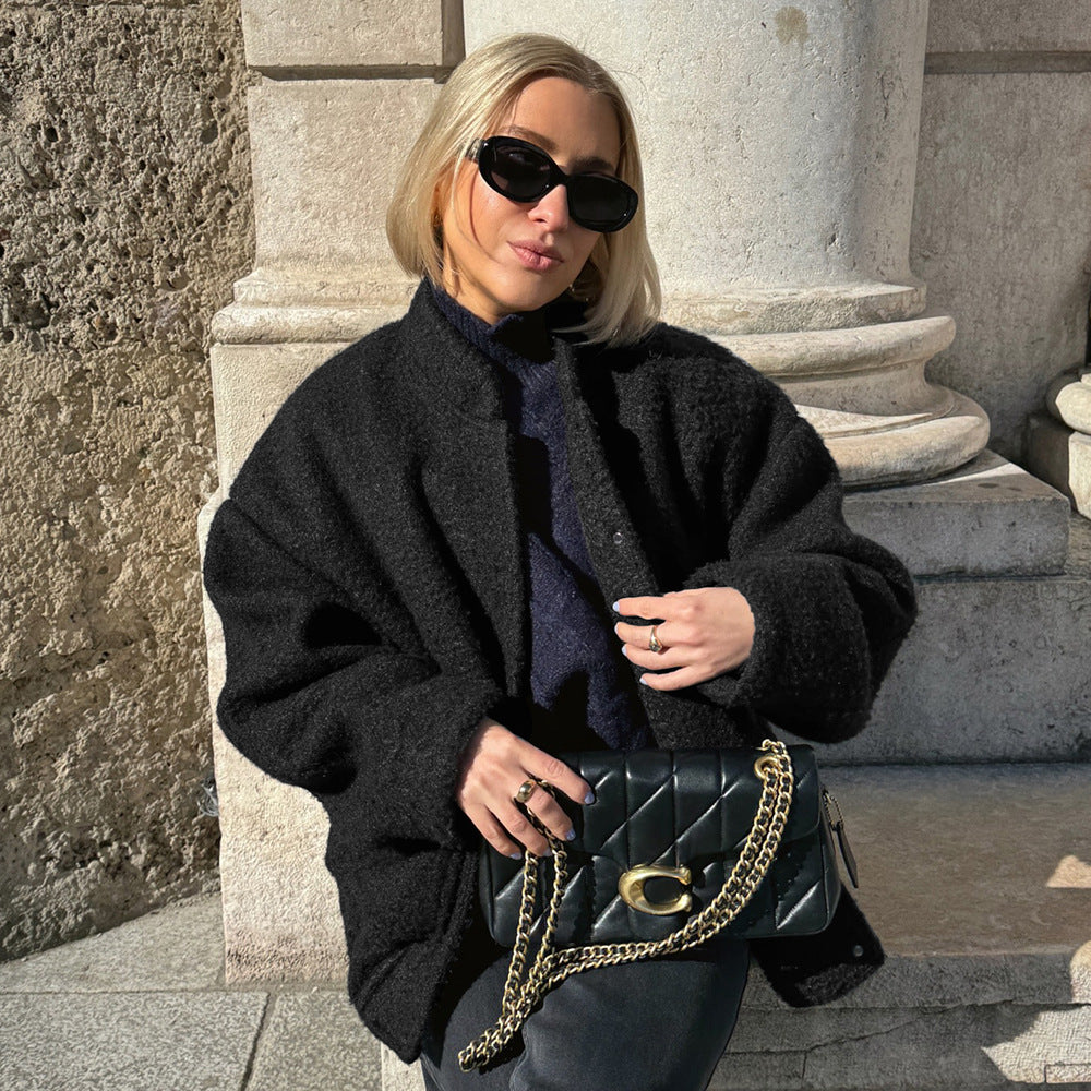 Kvinnors Överstor Fleecejacka med Knäppning Mirla-Eva Jonsson