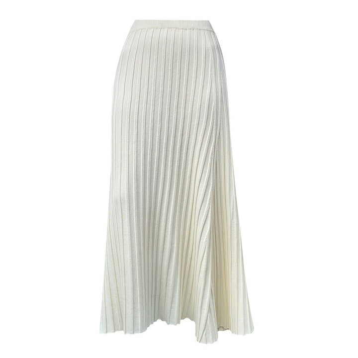 Kvinnors Plisserad Maxi Kjol med Elegant Ribbad Struktur Mirla-Eva Jonsson
