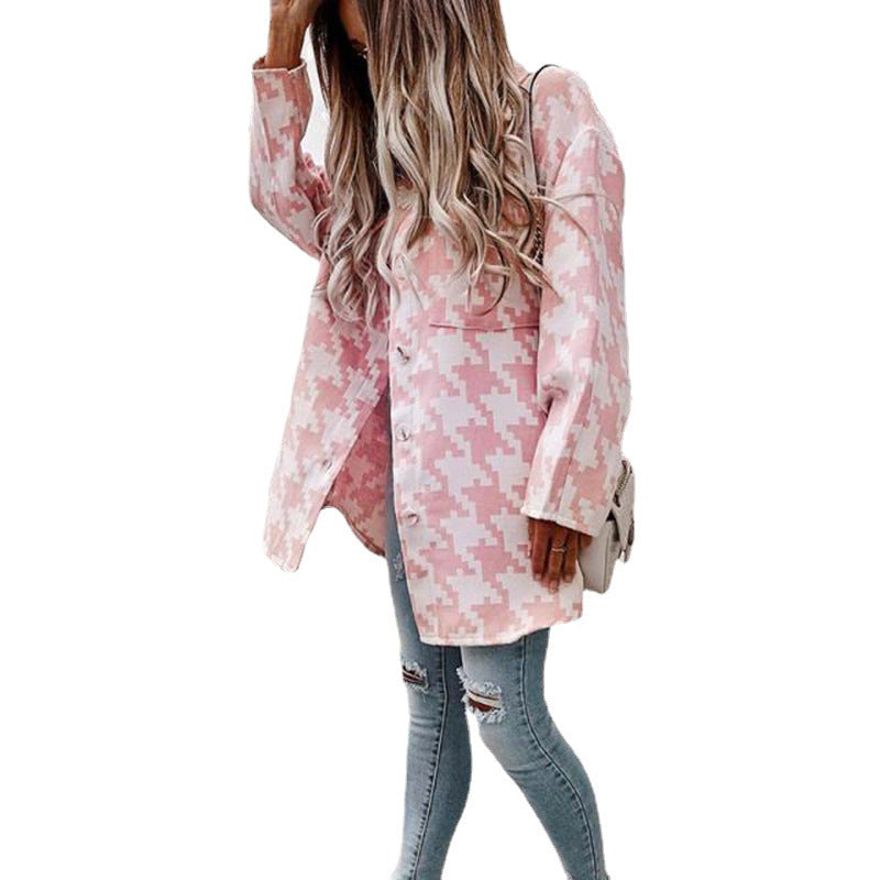 Kvinnors Rutigt Overshirt Mirla-Eva Jonsson