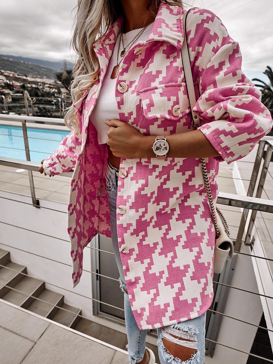 Kvinnors Rutigt Overshirt Mirla-Eva Jonsson