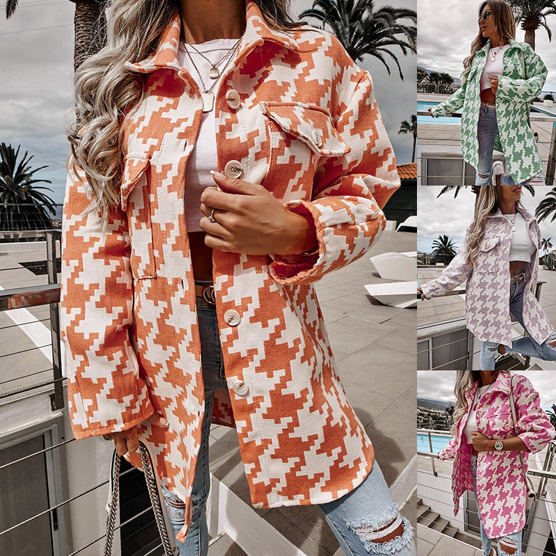 Kvinnors Rutigt Overshirt Mirla-Eva Jonsson