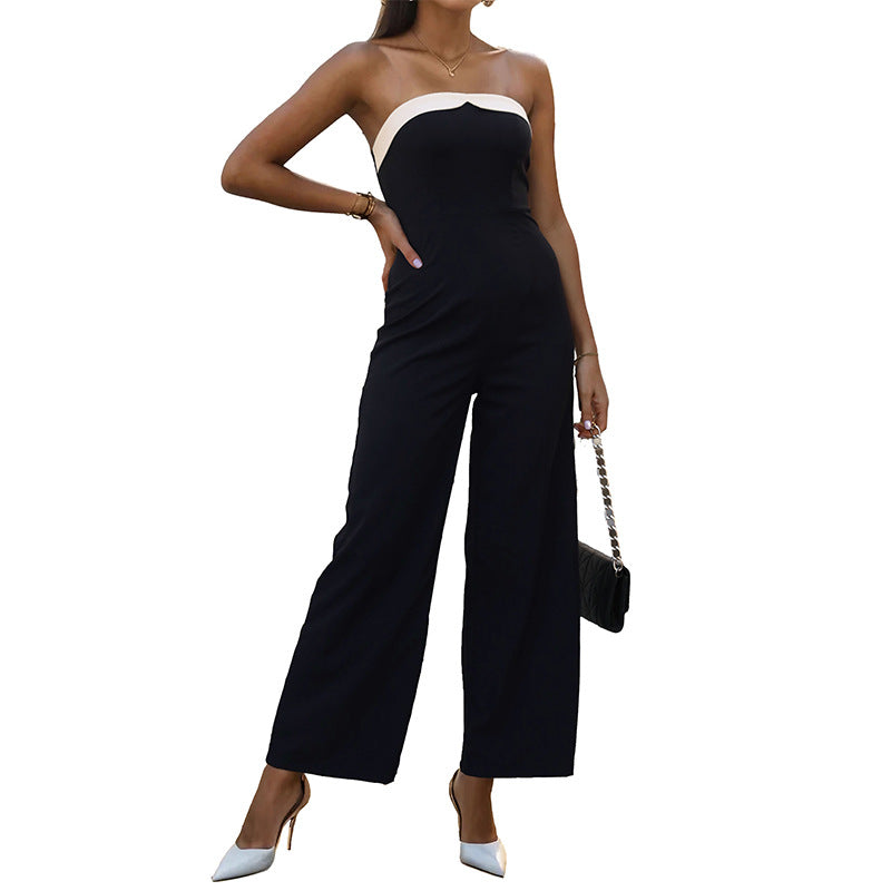 Kvinnors Rygglös Heloverall med Bred Ben och Elegant Bröstaccentuering Mirla-Eva Jonsson