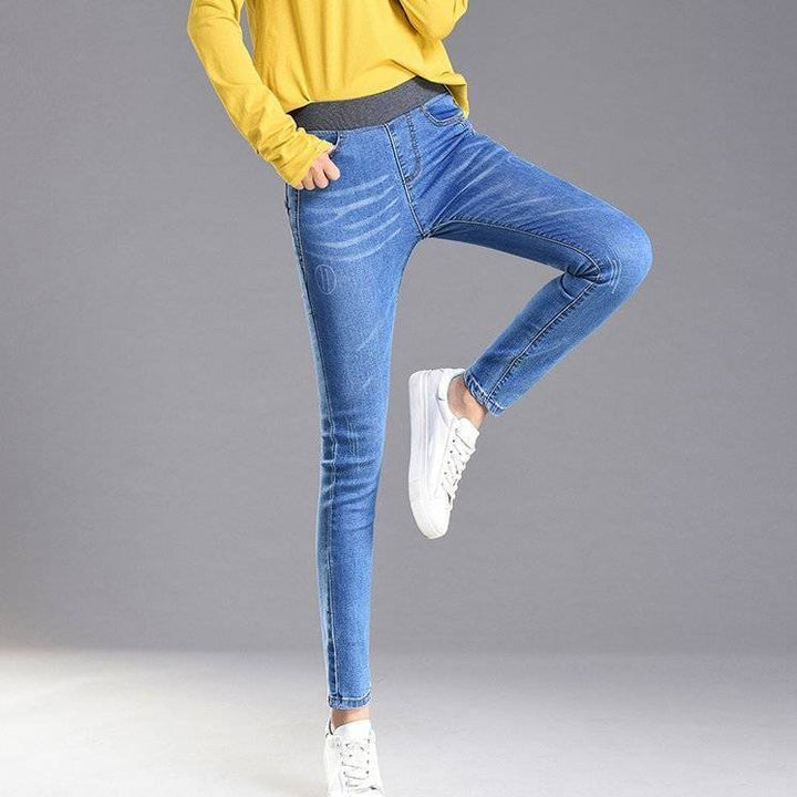 Kvinnors Slim Jeans med Hög Komfort Midjeband Mirla-Eva Jonsson