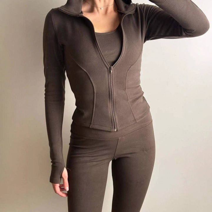 Kvinnors Sportig Funktionell Jacka och Leggings Set Mirla-Eva Jonsson