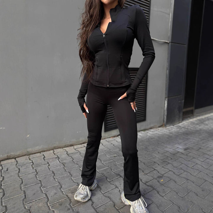 Kvinnors Sportig Kompressionsjacka med Tummhål Mirla-Eva Jonsson