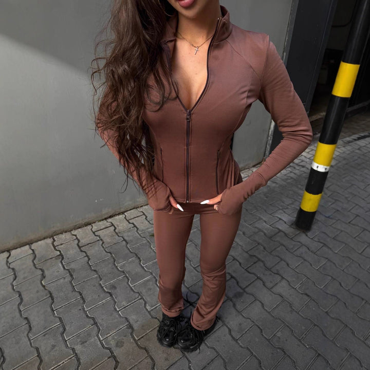 Kvinnors Sportig Kompressionsjacka med Tummhål Mirla-Eva Jonsson