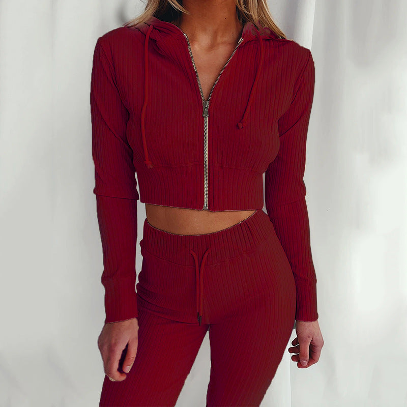 Kvinnors Sportiga Crop Top och Leggings Set Mirla-Eva Jonsson