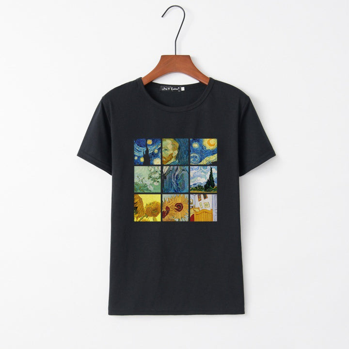 Kvinnors T-shirt med kreativt konsttryck Mirla-Eva Jonsson