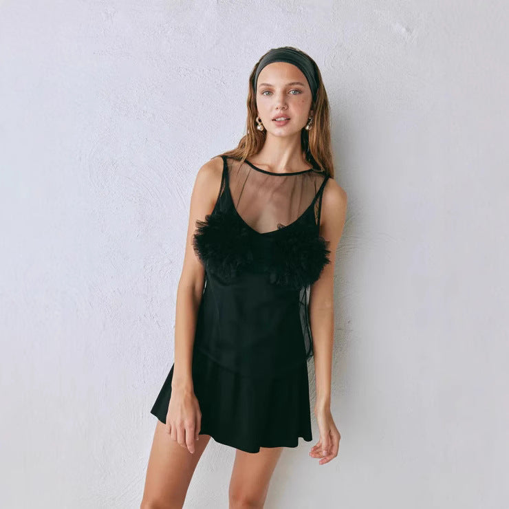 Kvinnors Transparent Blus med Voluminösa Rynkor Mirla-Eva Jonsson