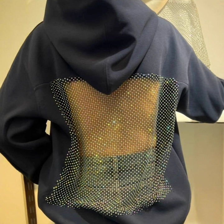 Kvinnors Urban Hoodie med Mesh Detaljer Mirla-Eva Jonsson
