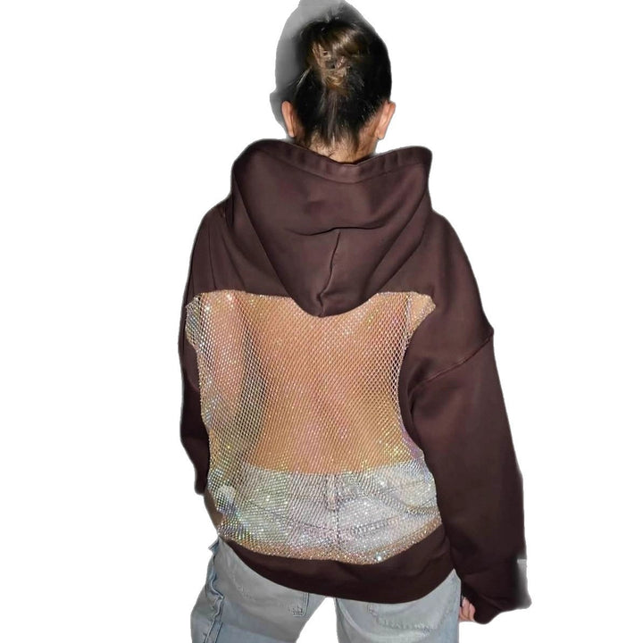 Kvinnors Urban Hoodie med Mesh Detaljer Mirla-Eva Jonsson