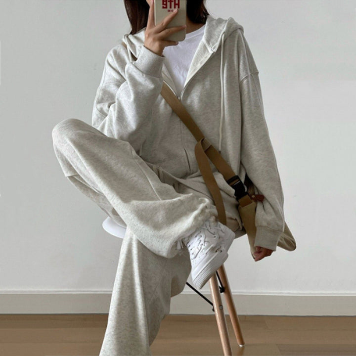 Kvinnors Urban Lounge Set med Hoodie och Vida Joggingbyxor Mirla-Eva Jonsson